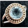 Image 2 : Silver Blue Topaz Ring, Suggested Retail Value $120