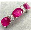Image 2 : Silver Ruby And Cz Ring, Suggested Retail Value $240