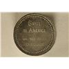 Image 2 : 1 TROY OZ .999 FINE SILVER UNC ROUND.  GOLDEN WEST
