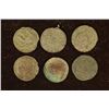 Image 2 : 6 SILVER DIME SIZED OTTOMAN EMPIRE PARA COINS: