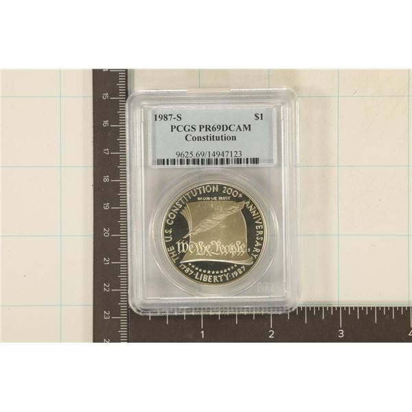 1987-S US CONSTITUTION SILVER DOLLAR PCGS PR69