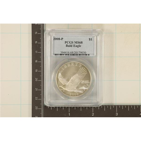 2008-P US SILVER DOLLAR BALD EAGLE PCGS MS68