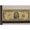 Image 1 : 1963 US $5 RED SEAL BILL