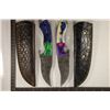 Image 1 : 2 DAMASCUS STEEL HANDMADE HUNTNG KNIVES.  EACH IS