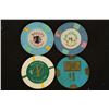 Image 1 : 4-$1 CASINO CHIPS.  3 PLASTIC: BALLY'S, LAKE ELS