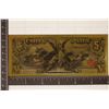 Image 1 : GOLD FOIL REPLICA OF AN 1896 US $5 EDUCATOINAL