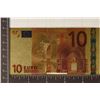 Image 1 : 2002 GOLD FOIL 10 EURO BILL CRISP UNC