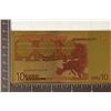 Image 2 : 2002 GOLD FOIL 10 EURO BILL CRISP UNC