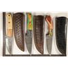 Image 1 : 3 DAMASCUS STEEL HANDMADE HUNTNG KNIVES.  EACH IS