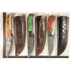 Image 2 : 3 DAMASCUS STEEL HANDMADE HUNTNG KNIVES.  EACH IS
