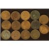 Image 1 : 14 ASSORTED INDIAN HEAD CENTS: 1900-1908