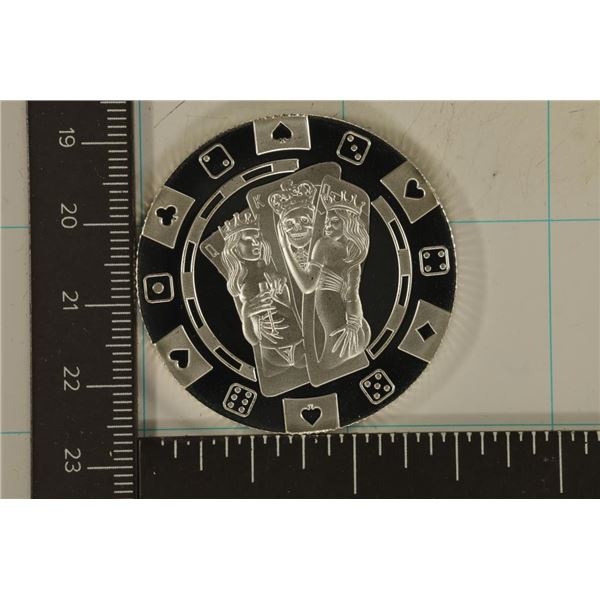 1 TROY OZ .999 FINE SILVER PF ADULT THEMED ROUND,