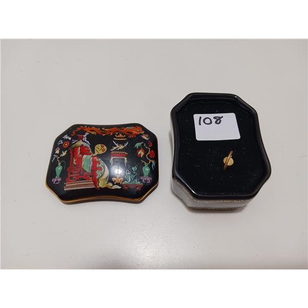 Vintage 1988 Franklin Mint, Song Of The Nightingale Music Box, Fine Porcelain Trinket Box *Approxima