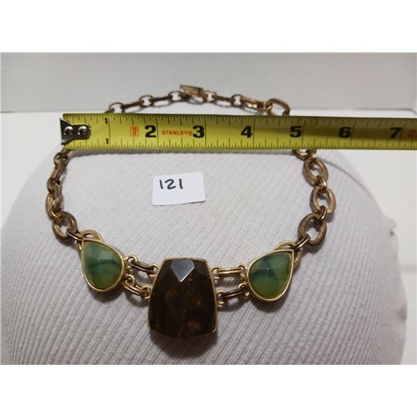 Vintage Anne Klein Large Link Chain Necklace, Gold Tone