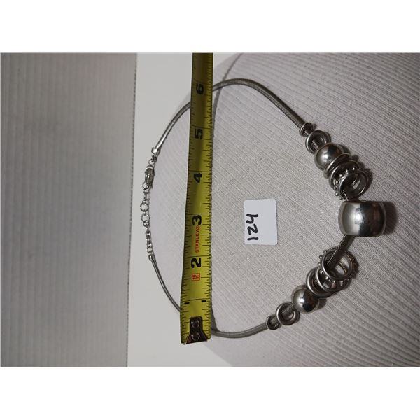 Nine West 12" Beaded Necklace, Silver Tone