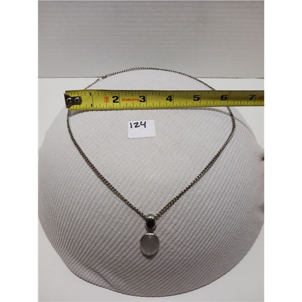 Smoky Quartz & Moonstone Pendants, 15â€ Chain