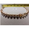 Image 2 : Vintage Carolee Glass Pearl Necklace With Crystal Screw Clasp, Gold Tone