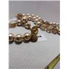 Image 4 : Vintage Carolee Glass Pearl Necklace With Crystal Screw Clasp, Gold Tone