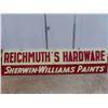 Image 1 : Reichmuths Hardware/Sherwin Williams Paints Porcelain 2 Piece Sign 142''