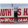 Image 2 : Reichmuths Hardware/Sherwin Williams Paints Porcelain 2 Piece Sign 142''