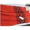 Image 2 : Hudson Bay Red Blanket and Fur Trade Book 58'' x 70'' 