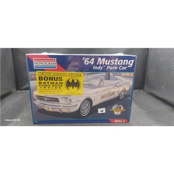 64 Mustang Indy Pace Car NIB Monogram model kit