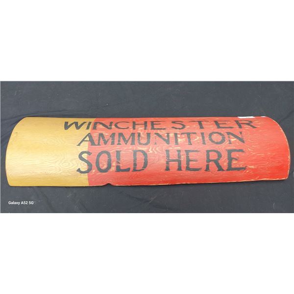 Large "Winchester Ammunition Sold Here" sign, Shotgun shell 40"