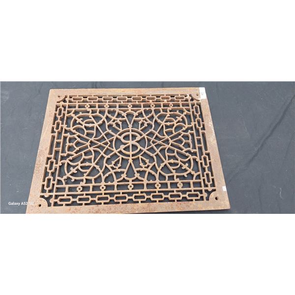 Vintage heavy ornate dollar sign grille 27"x22.5"