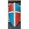 Image 1 : Medievil movie prop metal shield 36"x18"