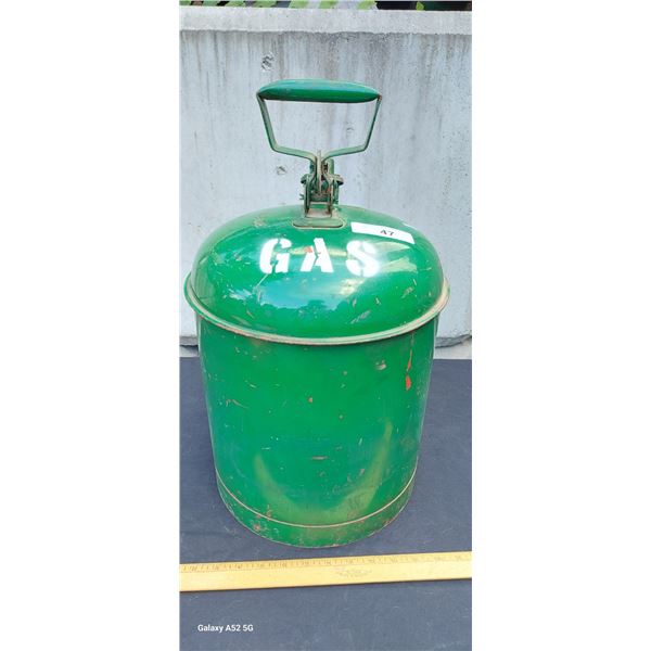 Vintage green gas can