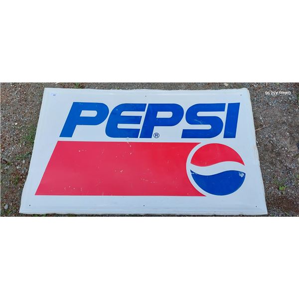 Large metal Pepsi sign 60"x36"