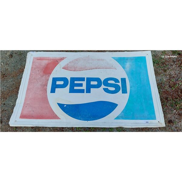 Large metal Pepsi sign 60"x36"