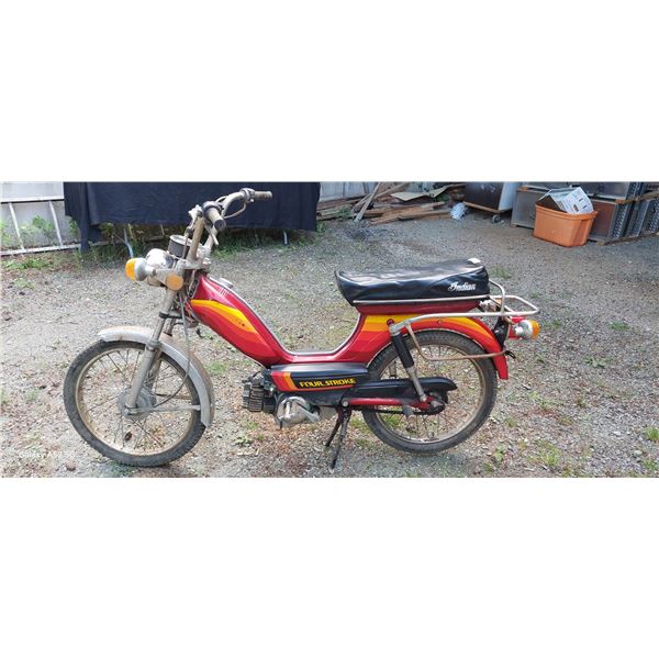 Rare! 81 Indian 4 stroke moped w/116 miles on odometer, bill of sale only, no reg