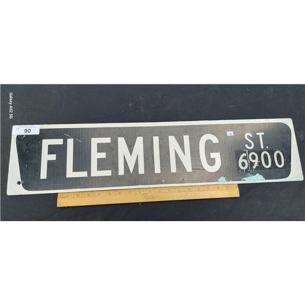 Vintage street sign, Fleming St
