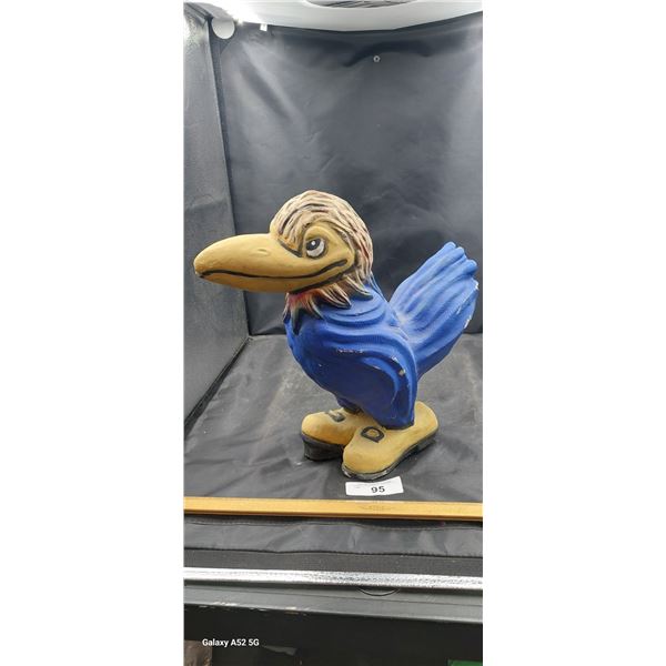 Vintage pelican bird concrete statue, 14" tall