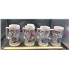 Image 2 : Collection of 4 Budweiser beer steins