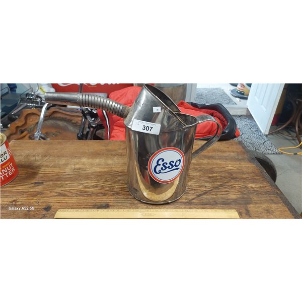 Large vintage Esso oil spout can (approx 12in tall)