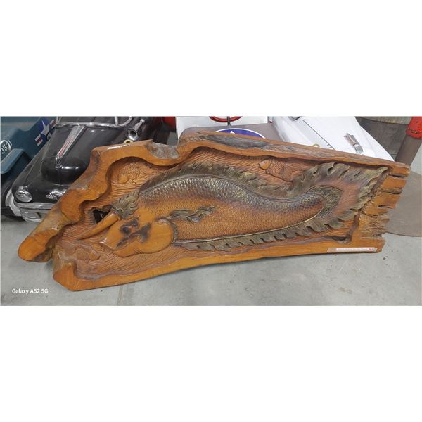 Intricately carved Thai Seadragon (approx 58in long)