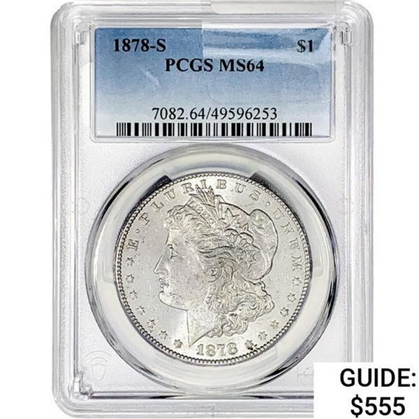 1878-S Morgan Silver Dollar PCGS MS64