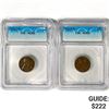 Image 1 : [2] Wheat Cent ICG AU50,53 1911-1915