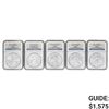 Image 1 : 2011 American Silver Eagle 25th Anniv. Set [5 Coins] NGC MS/PF68-70