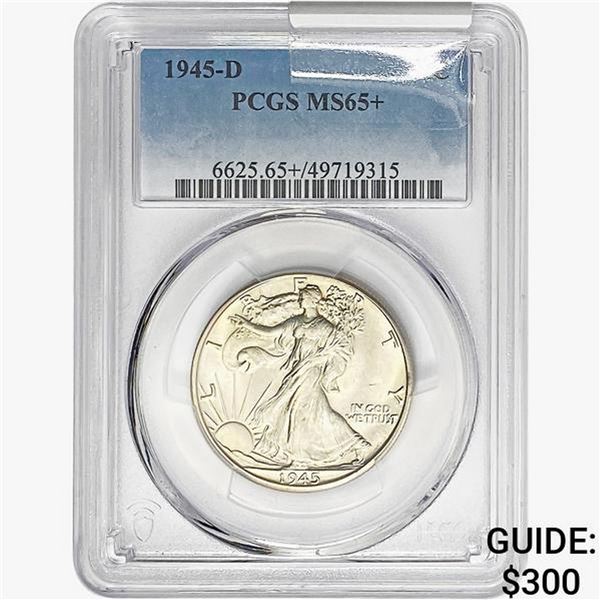 1945-D Walking Liberty Half Dollar PCGS MS65+