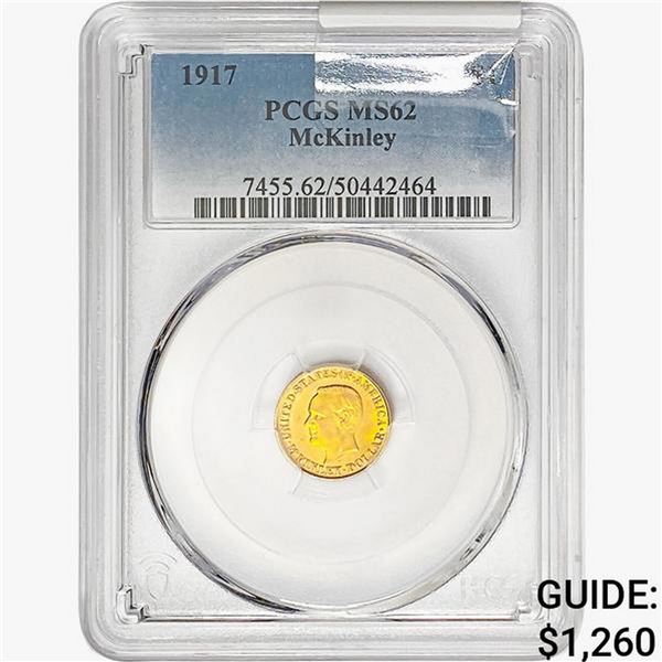 1917 McKinley Rare Gold Dollar PCGS MS62