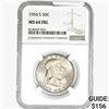 Image 1 : 1954-S Franklin Half Dollar NGC MS64 FBL