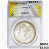 Image 1 : 1884-CC Morgan Silver Dollar ANACS MS65