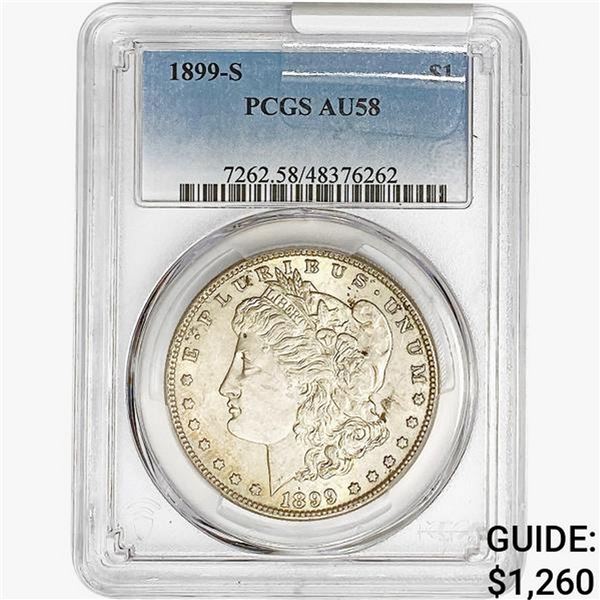 1899-S Morgan Silver Dollar PCGS AU58