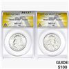 Image 1 : [2]1954-1955 Franklin Half Dollar ANACS MS63 FBL