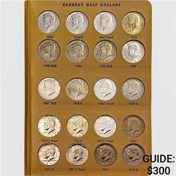 1964-2000 BU Kennedy Half Dollar Collection W/Proofs [107 Coins]