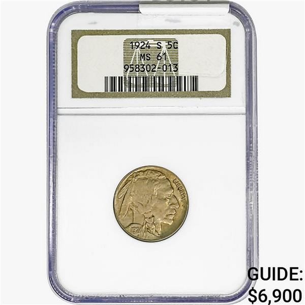 1924-S Buffalo Nickel NGC MS61