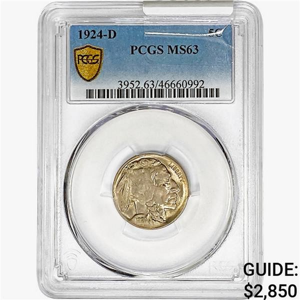 1924-D Buffalo Nickel PCGS MS63